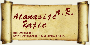 Atanasije Rajić vizit kartica